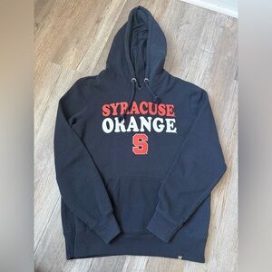 47 Brand Syracuse Orange Navy Blue Hoodie Sweatshirt Size M L Unisex